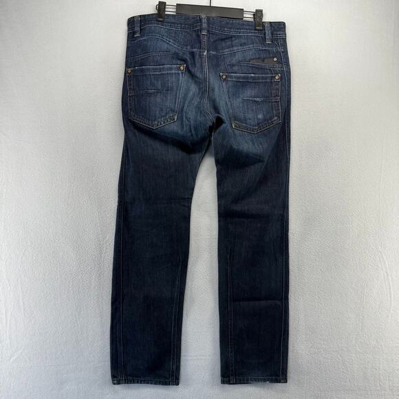 Diesel jeans men's 32x30 Fit 34x30 Blue Darron Straight Dark Whisker Vintage y2k - Picture 7 of 13